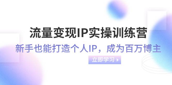 流量变现-IP实操训练营：新手也能打造个人IP，成为百万博主（46节课）-诸葛网创