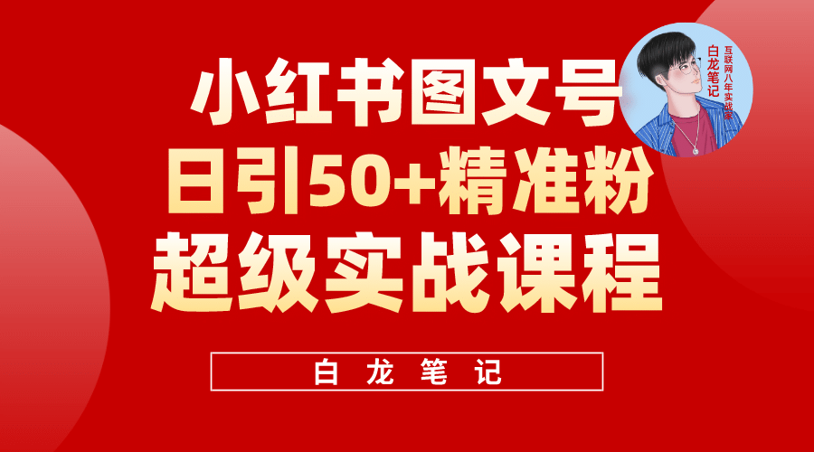 小红书图文号日引50+精准流量，超级实战的小红书引流课，非常适合新手-诸葛网创