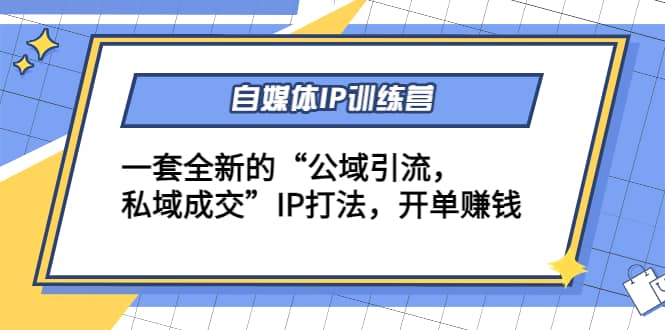 自媒体IP训练营(12+13期)一套全新的“公域引流，私域成交”IP打法-诸葛网创