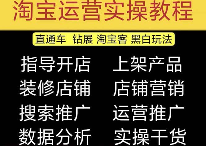 2023淘宝开店教程0基础到高级全套视频网店电商运营培训教学课程（2月更新）-诸葛网创