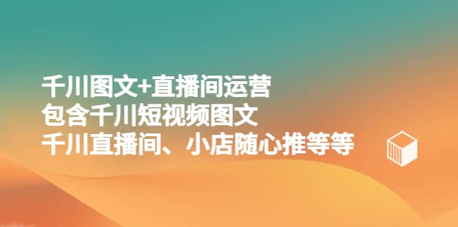 千川图文+直播间运营，包含千川短视频图文、千川直播间、小店随心推等等-诸葛网创