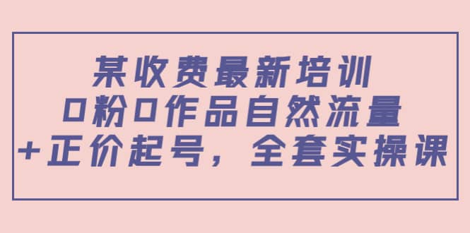 某收费最新培训：0粉0作品自然流量+正价起号，全套实操课-诸葛网创