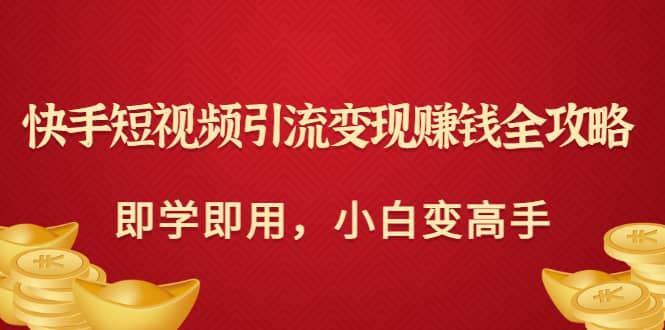 快手短视频引流变现赚钱全攻略：即学即用，小白变高手（价值980元）-诸葛网创