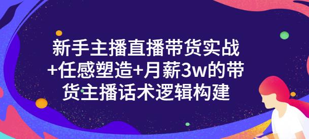 新手主播直播带货实战+信任感塑造+月薪3w的带货主播话术逻辑构建-诸葛网创