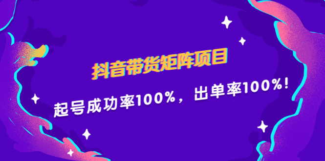 抖音带货矩阵项目，起号成功率100%，出单率100%！-诸葛网创