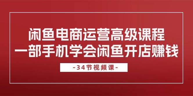 闲鱼电商运营高级课程，一部手机学会闲鱼开店赚钱（34节课）-诸葛网创