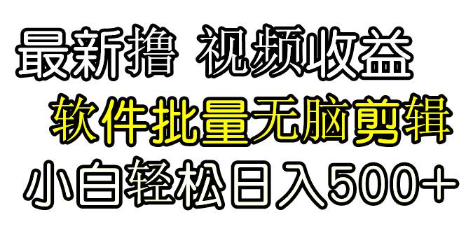 发视频撸收益，软件无脑批量剪辑，第一天发第二天就有钱-诸葛网创