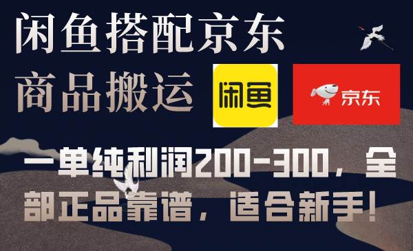 闲鱼搭配京东备份库搬运，一单纯利润200-300，全部正品靠谱，适合新手！-诸葛网创