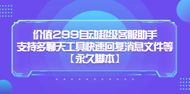 价值299自动超级客服助手，支持多聊天工具快速回复消息文件等-诸葛网创