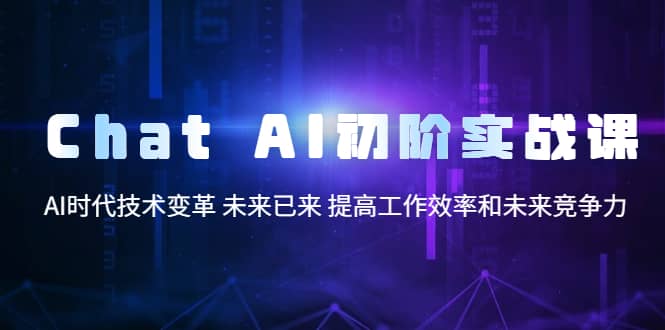 Chat AI初阶实战课，AI时代技术变革 未来已来 提高工作效率和未来竞争力-诸葛网创