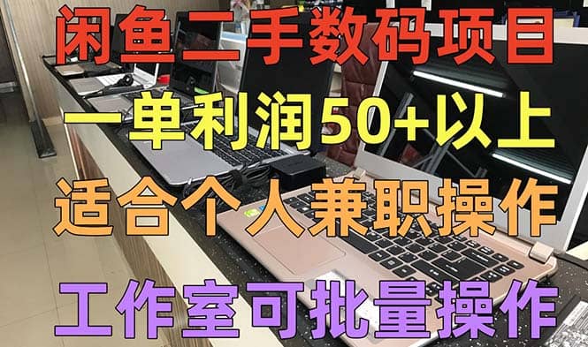 闲鱼二手数码项目，个人副业低保收入，工作室批量放大操作-诸葛网创