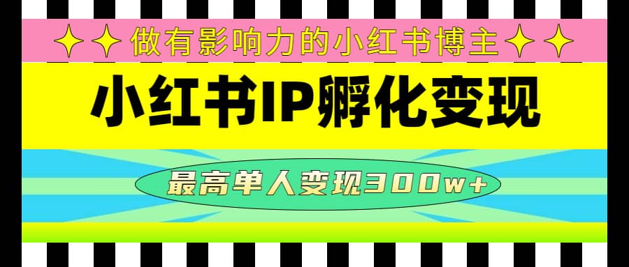 某收费培训-小红书IP孵化变现：做有影响力的小红书博主-诸葛网创