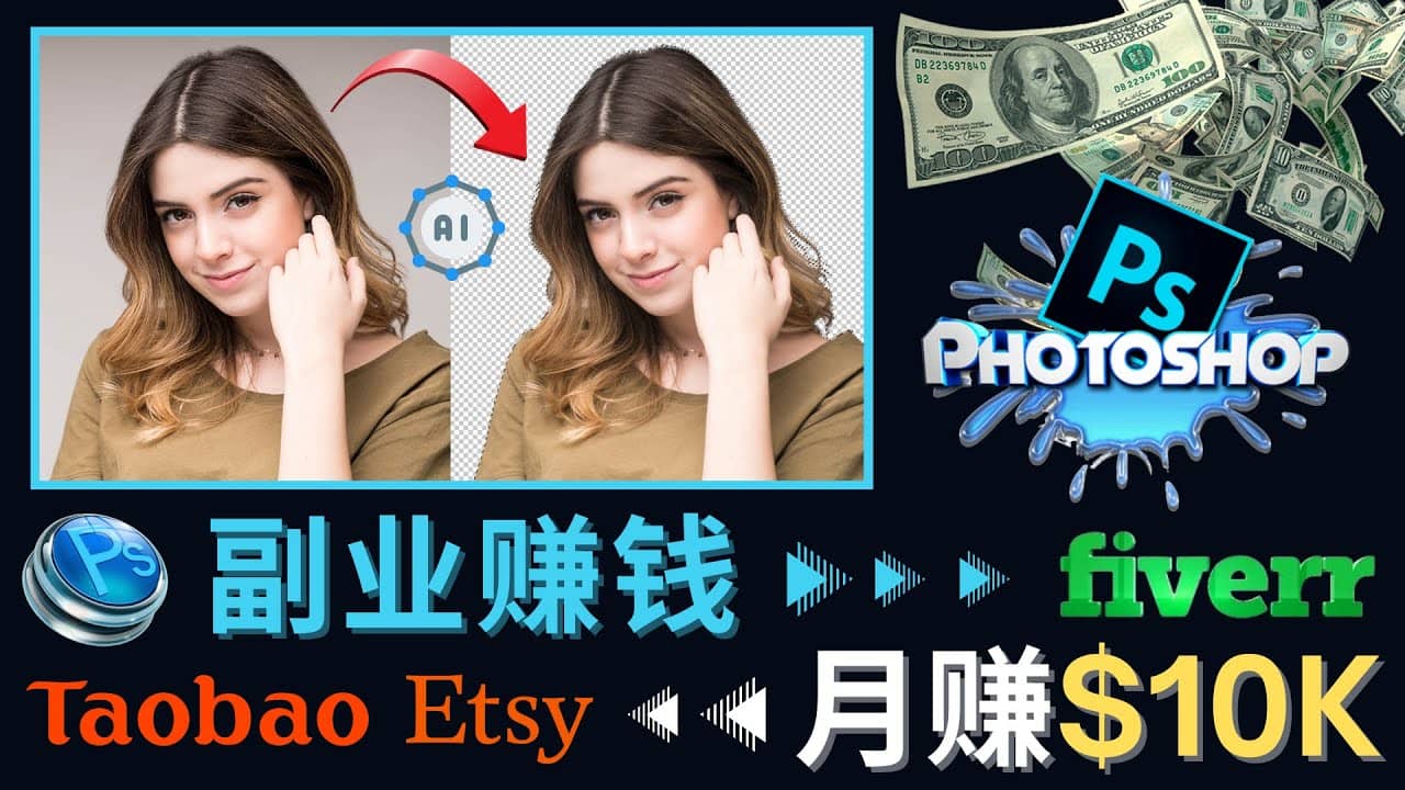 掌握PS修图技能，月赚5000美元以上 – 利用Adobe Photoshop赚钱的3种途径-诸葛网创