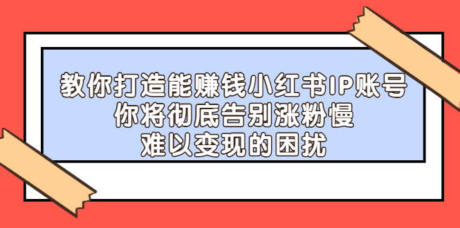 教你打造能赚钱小红书IP账号，了解透彻小红书的真正玩法-诸葛网创