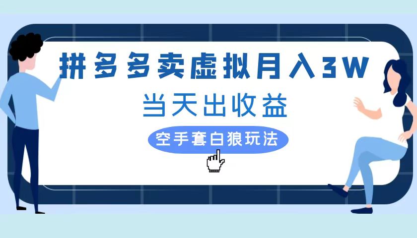 拼多多虚拟项目，单人月入3W+，实操落地项目-诸葛网创