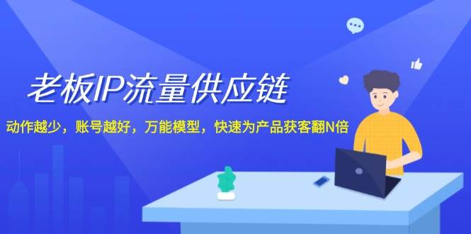 老板 IP流量 供应链，动作越少，账号越好，万能模型，快速为产品获客翻N倍-诸葛网创