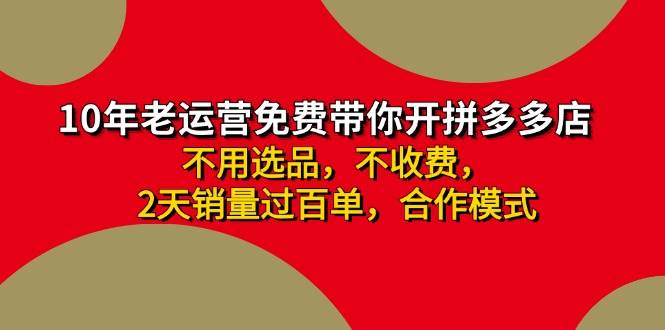 拼多多 最新合作开店日收4000+两天销量过百单，无学费、老运营代操作、…-诸葛网创