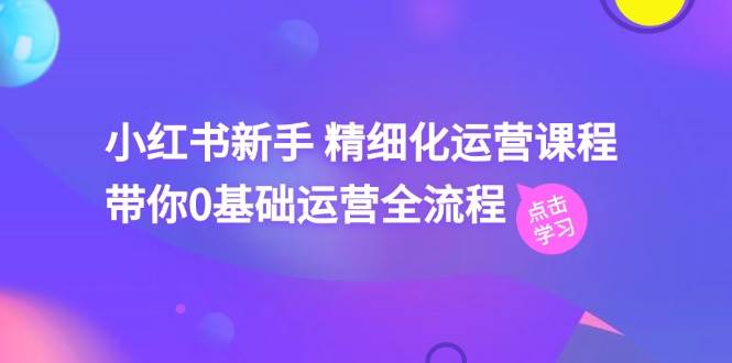 小红书新手 精细化运营课程，带你0基础运营全流程（41节视频课）-诸葛网创