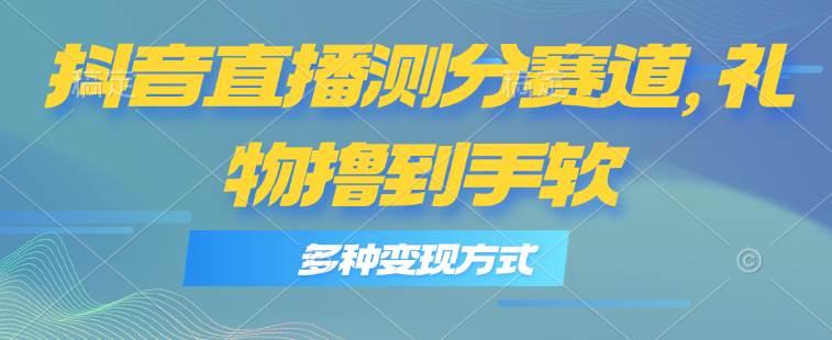 抖音直播测分赛道，多种变现方式，轻松日入1000+-诸葛网创